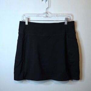 Skechers Go Walk Go Flex Black Athletic Skort Athleisure Tennis Golf Size Large